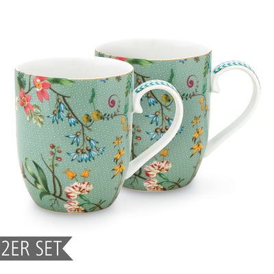 Pip Studio Tasse Jolie Flowers 2er-Set blau klein