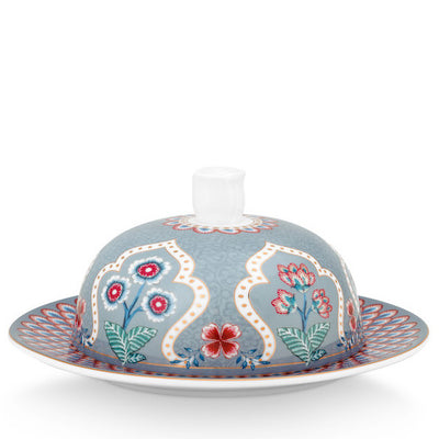 Pip Studio Butterschale Flower Festival hellblau