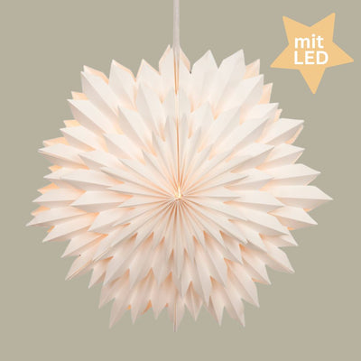 LED Stern Papier D 58 cm weiß