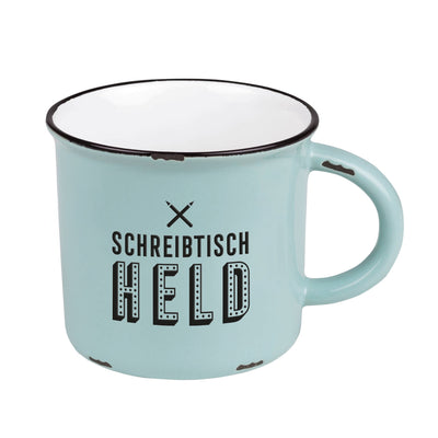 Becher Vintage Schreibtischheld graugrün