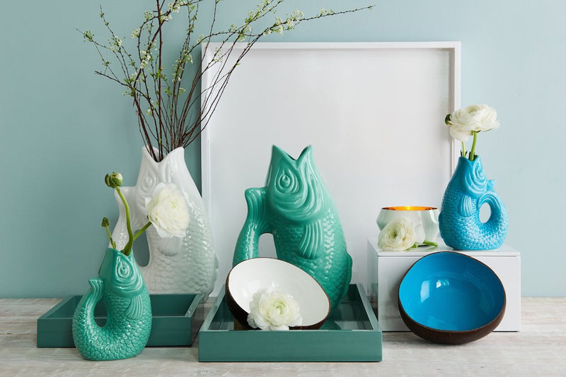 Vase Monsieur Claude weiß mittel