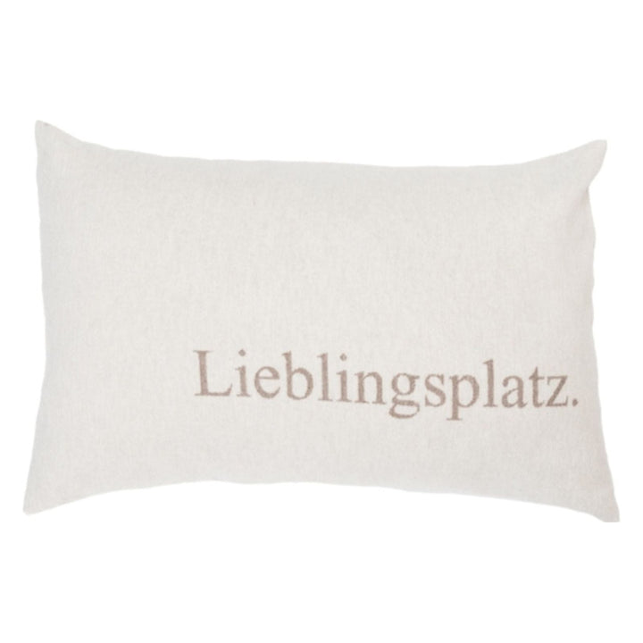 Kissenhülle Lieblingsplatz weiß 60 x 40 cm