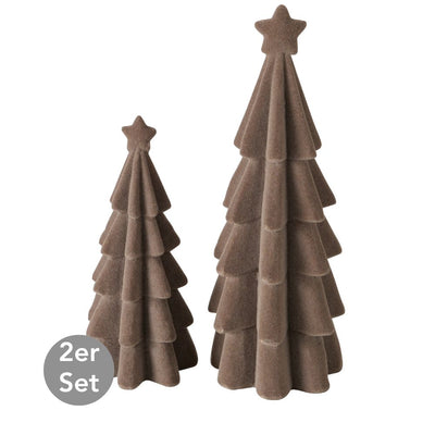 Dekoaufsteller Egil 2er Set braun