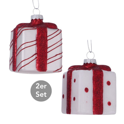 Dekohänger Geschenk 2er-Set weiß