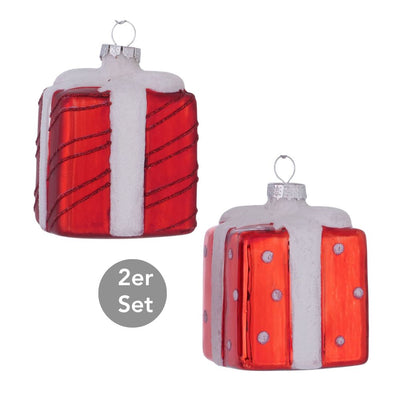 Dekohänger Geschenk 2er-Set rot