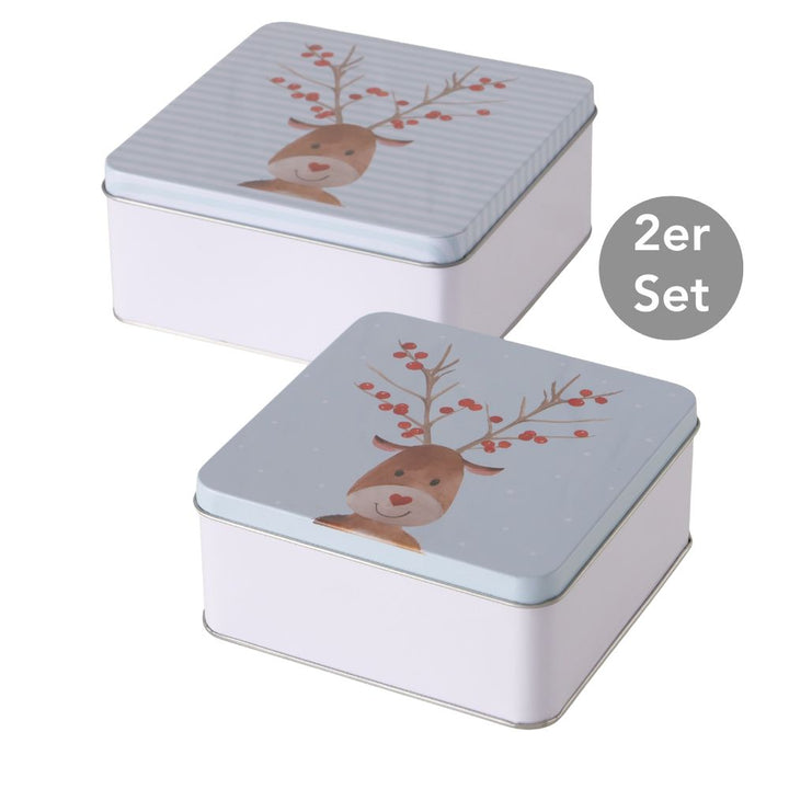 Vorratsdose Rudolf 2er-Set hellblau