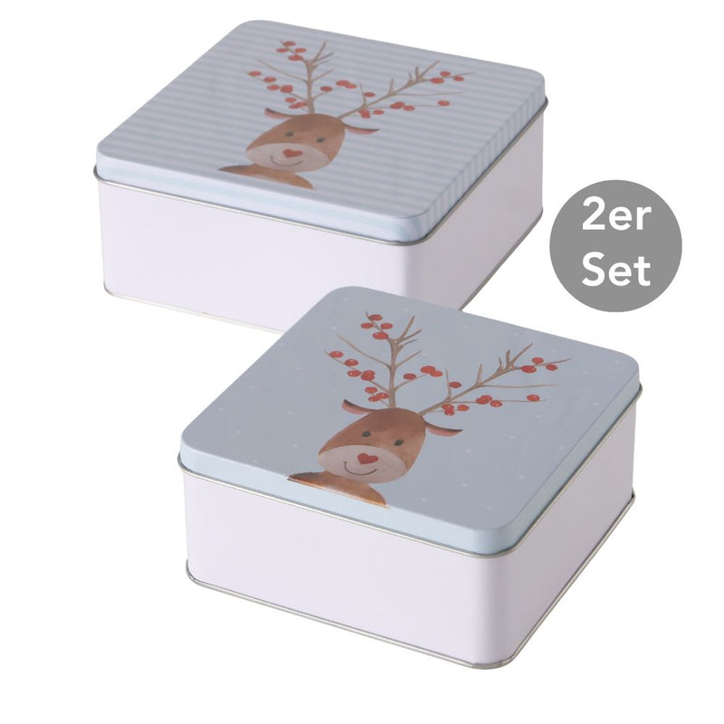 Vorratsdose Rudolf 2er-Set hellblau