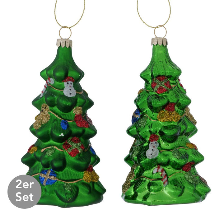 Dekohänger Tannenbaum Magnus 2er-Set grün