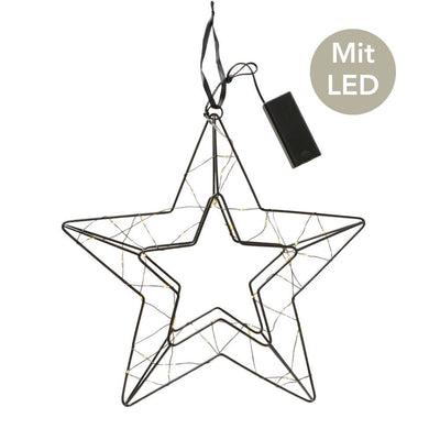 Dekohänger LED Stern Ulf schwarz