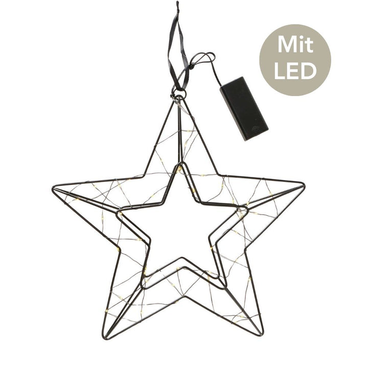 Dekohänger LED Stern Ulf schwarz
