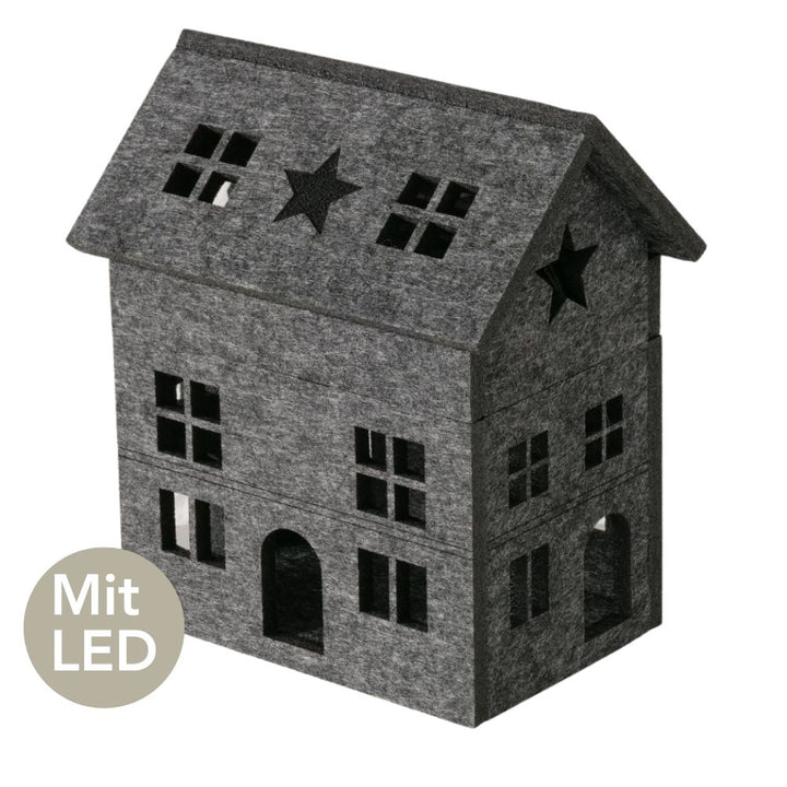 Nordic LED Lichthaus dunkelgrau