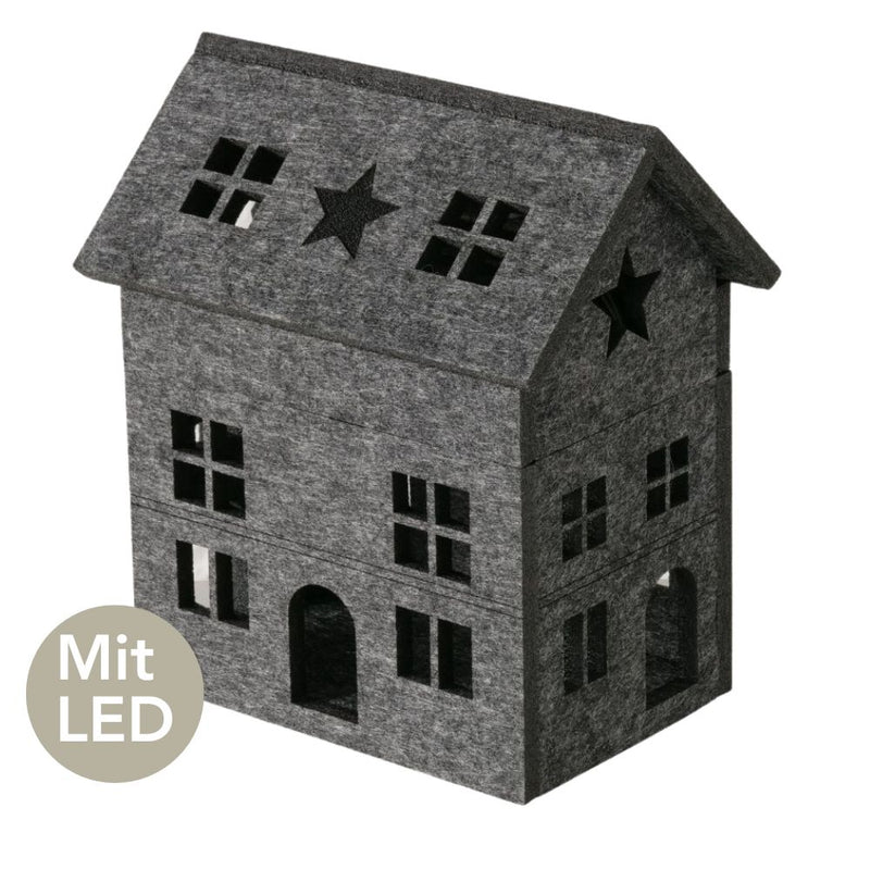 Nordic LED Lichthaus dunkelgrau