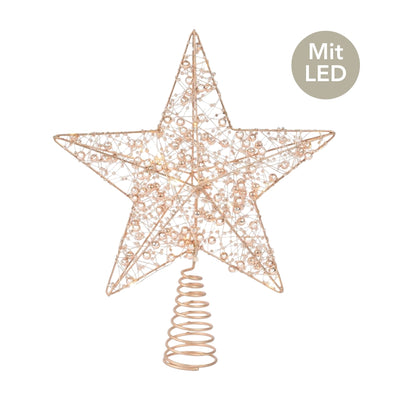 Micro LED Baumspitze Stern goldfarben