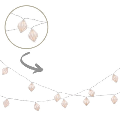 LED Papier Strang Diamant weiß