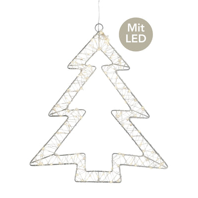 Micro LED Tannenbaum H 58 cm silberfarben