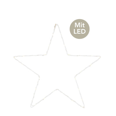 Micro LED Rahmen Stern D 35 cm weiß