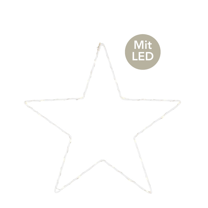 Micro LED Rahmen Stern D 35 cm weiß