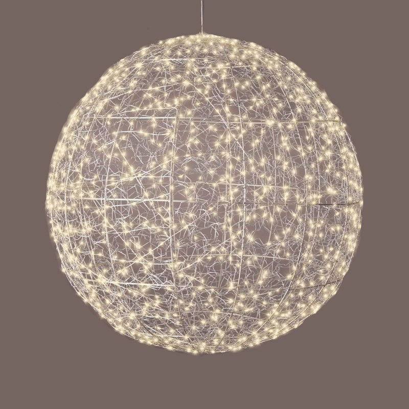 Micro LED Kugel D 58 cm silberfarben