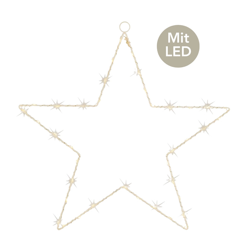 Micro LED Rahmen Stern D 58 cm weiß
