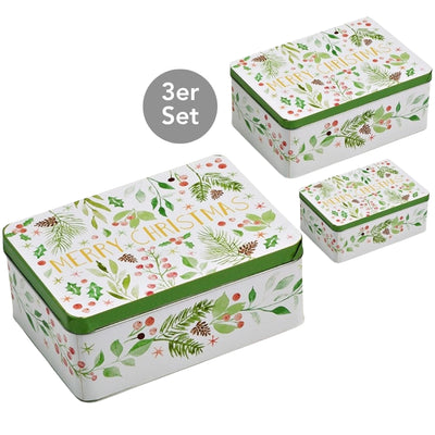 Vorratsdosen Christmas eckig 3er Set