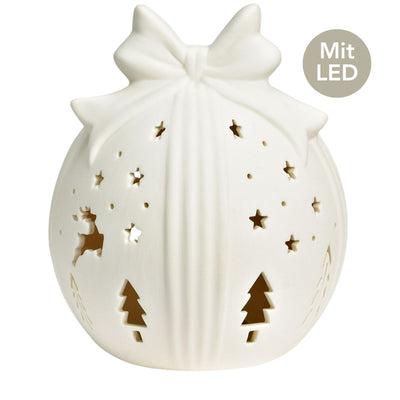 LED Lichtkugel Geschenk weiß groß