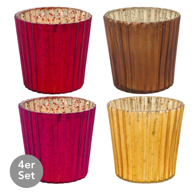 Pip Studio Teelichthalter Glas 4er Set klein