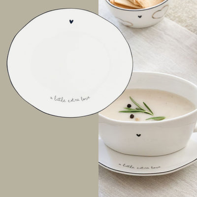 Bastion Collections Teller Oval Heart in black klein