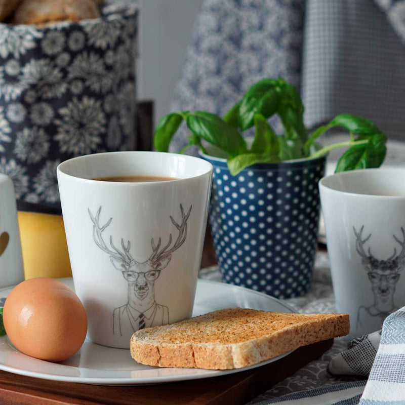 Krasilnikoff Happy Mug Micro Dots Blau