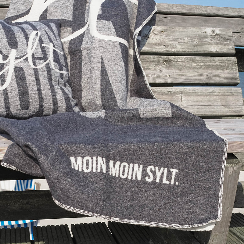 Decke Moin Moin Sylt anthrazit