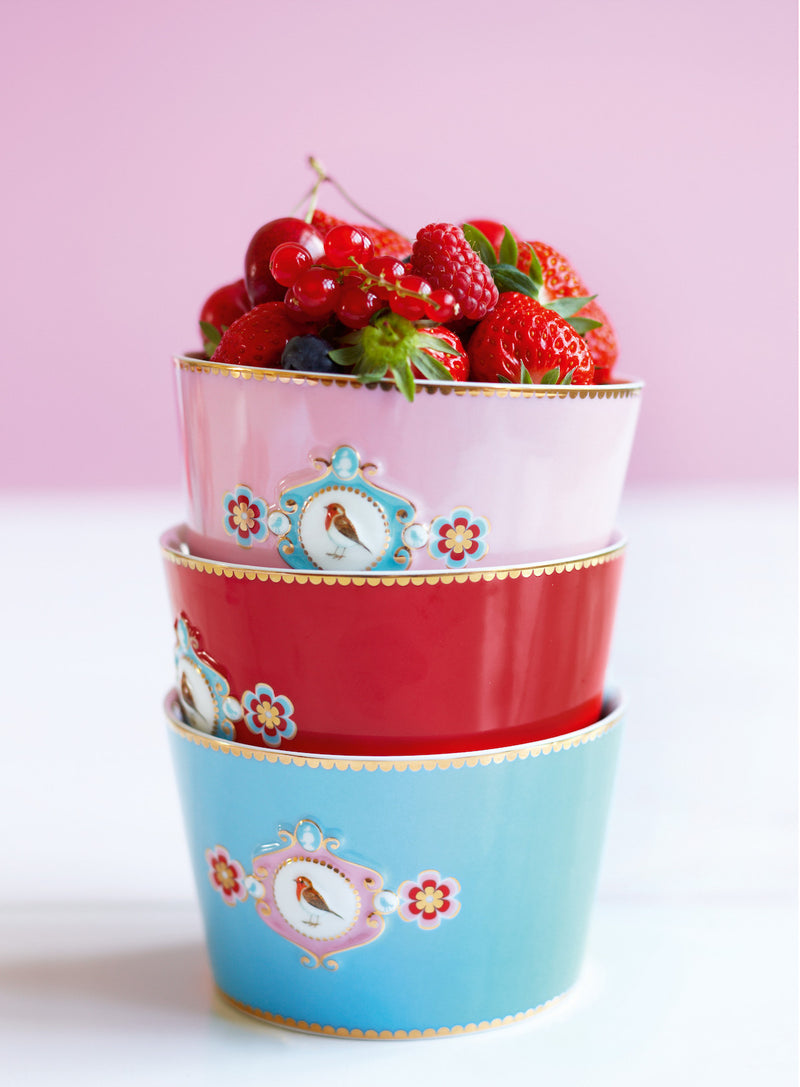 Pip Studio Schale Love Birds Medaillon rot groß