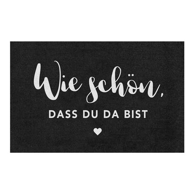 Eulenschnitt Fußmatte Wie schön schwarz