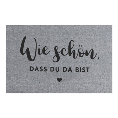 Eulenschnitt Fußmatte Wie schön grau