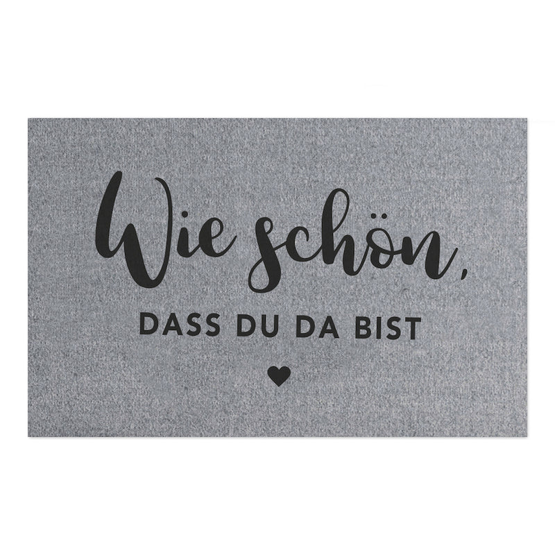 Eulenschnitt Fußmatte Wie schön grau
