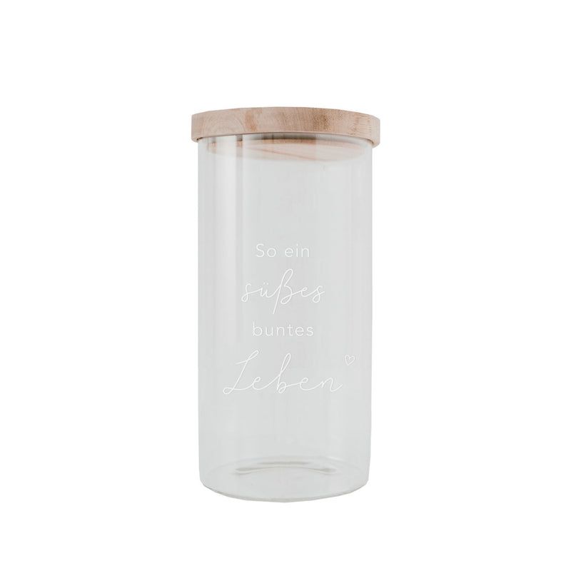 Eulenschnitt Vorratsglas Süßes Leben weiß 19 cm