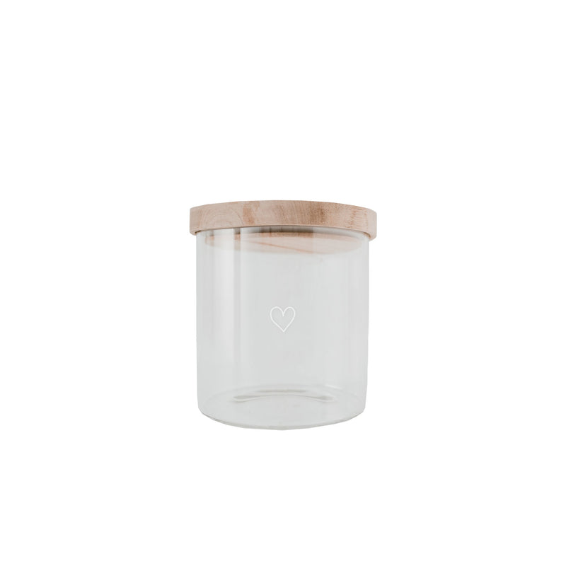 Eulenschnitt Vorratsglas Herz weiß 13 cm