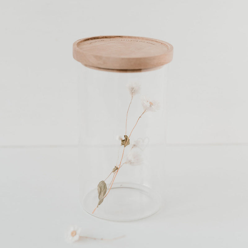 Eulenschnitt Vorratsglas Herz weiß 19 cm