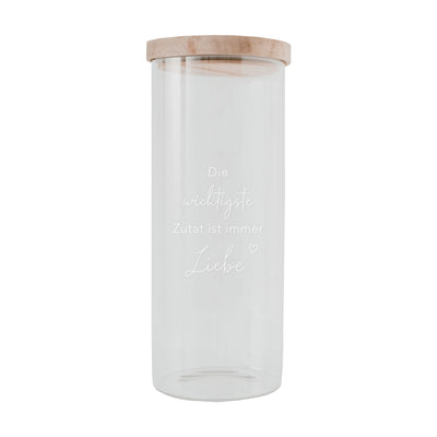 Eulenschnitt Vorratsglas Liebe 25 cm weiß