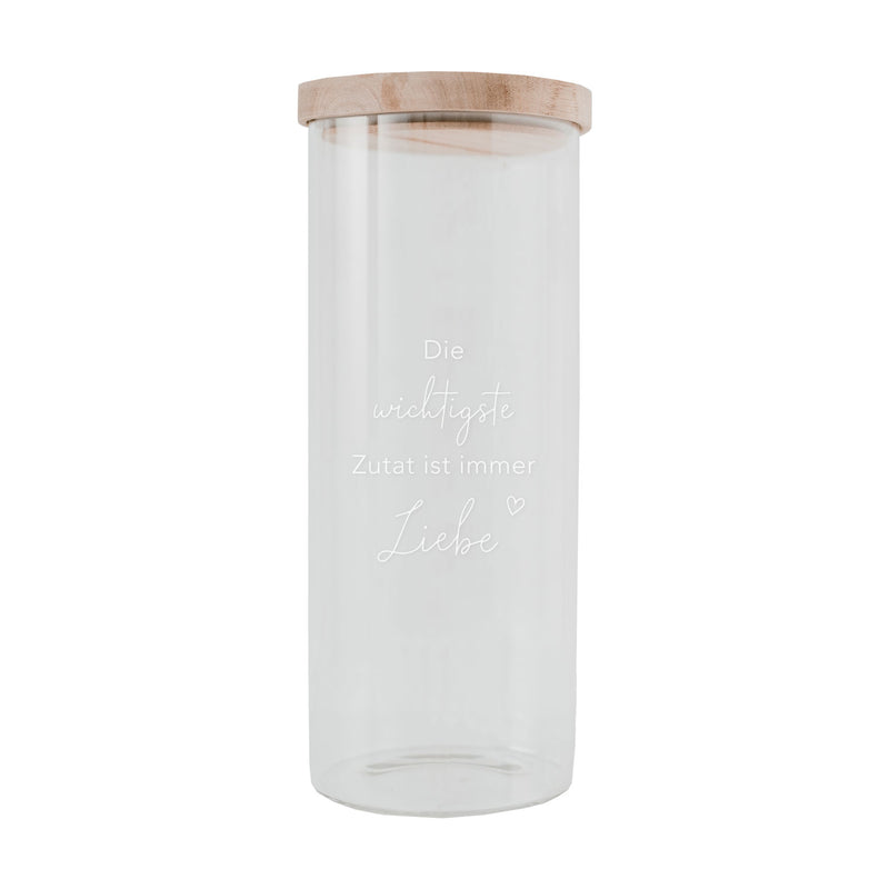 Eulenschnitt Vorratsglas Liebe 25 cm weiß