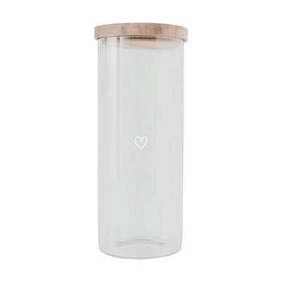 Eulenschnitt Vorratsglas Herz weiß 25 cm