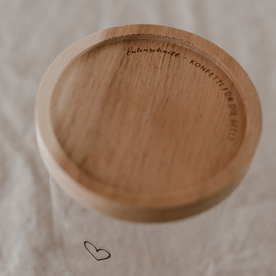 Eulenschnitt Vorratsglas Herz schwarz 13 cm