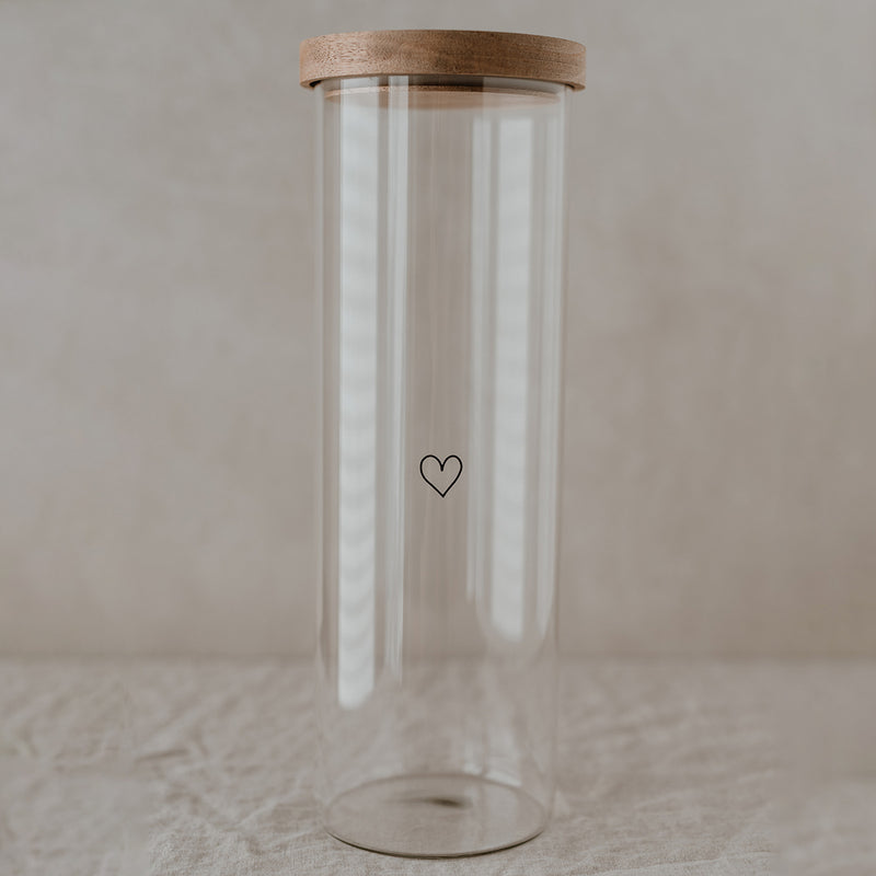 Eulenschnitt Vorratsglas Herz schwarz 30 cm