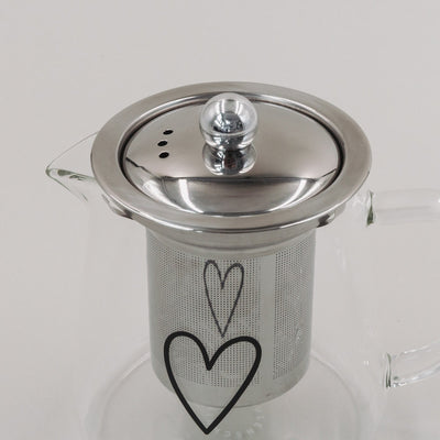 Eulenschnitt Teekanne Herz