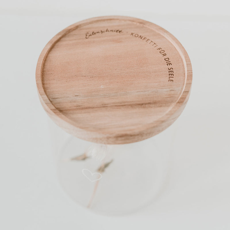 Eulenschnitt Vorratsglas Herz weiß 13 cm