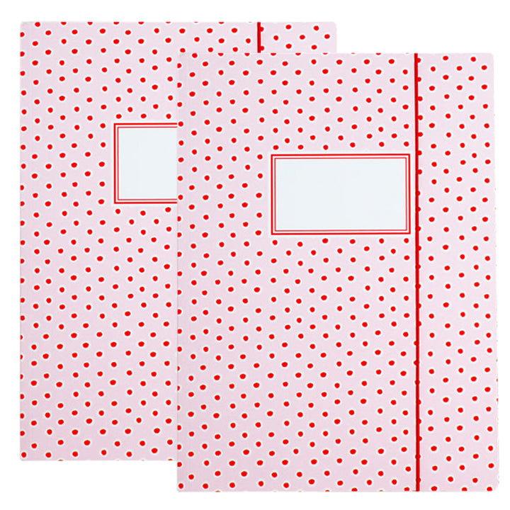 krima&isa Sammelmappe A4 rosa Tupfer 2er Set