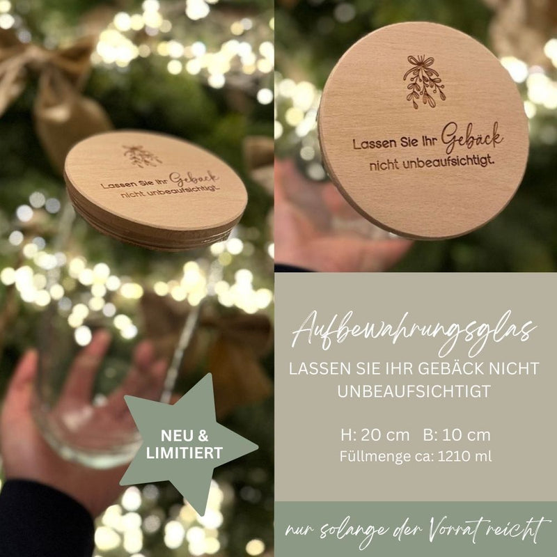 LIMITIERTES Vorratsglas Lassen Sie Ihr Gebäck nicht unbeaufsichtigt