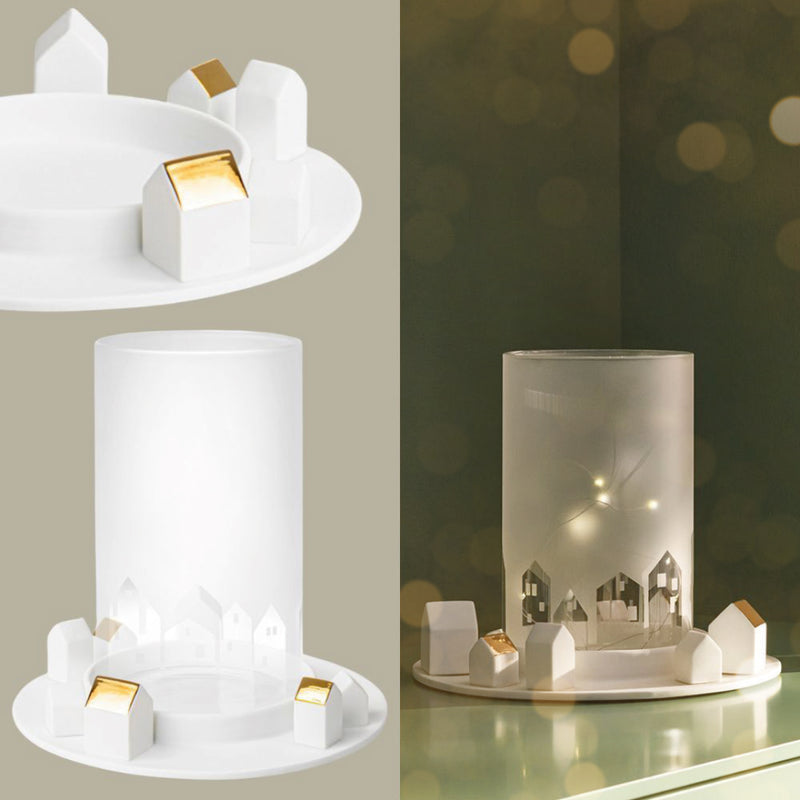 Räder Windlicht Lichterdorf