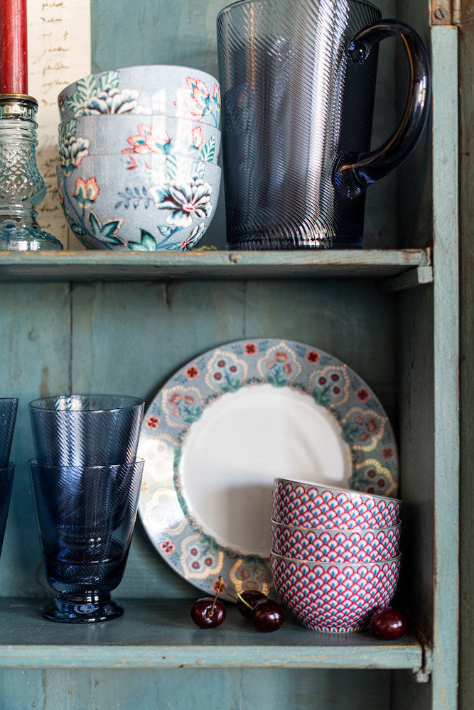 Pip Studio Butterschale Flower Festival hellblau