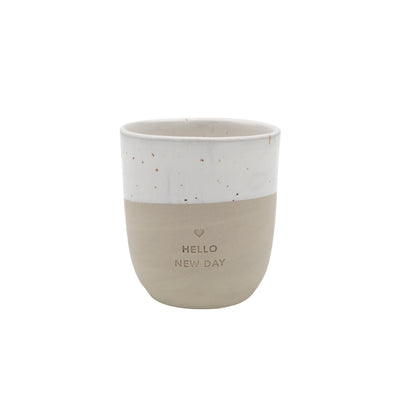 Eulenschnitt Becher Hello New Day