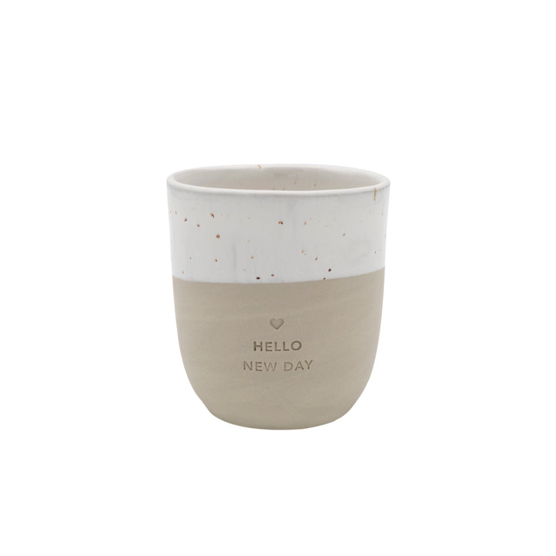 Eulenschnitt Becher Hello New Day