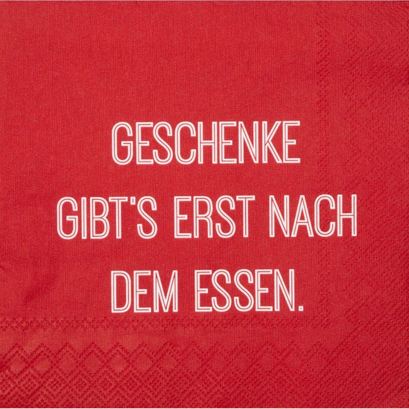Räder DINING Serviette Geschenke gibt‘s nach dem Essen